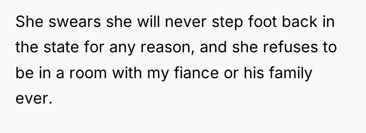 She swears she will never step foot back in the...