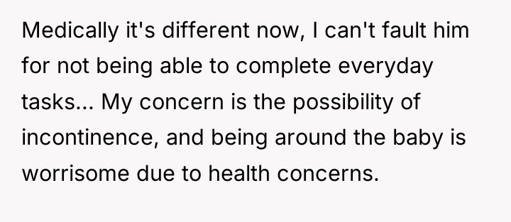 Medically it's different now, I can't fault him for not...