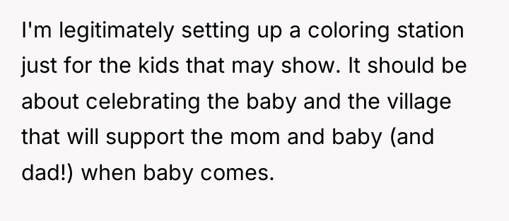 I'm legitimately setting up a coloring station just for the...