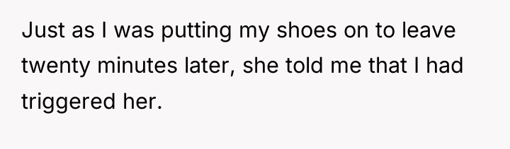 Just as I was putting my shoes on to leave...