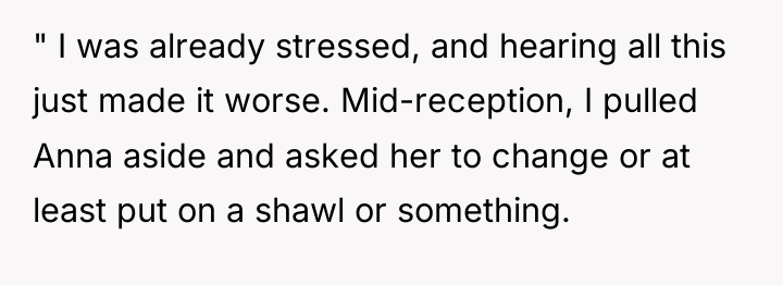 " I was already stressed, and hearing all this just...