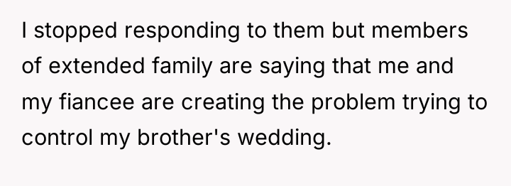 I stopped responding to them but members of extended family...