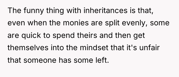 The funny thing with inheritances is that, even when the...