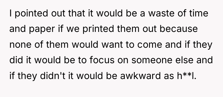 I pointed out that it would be a waste of...