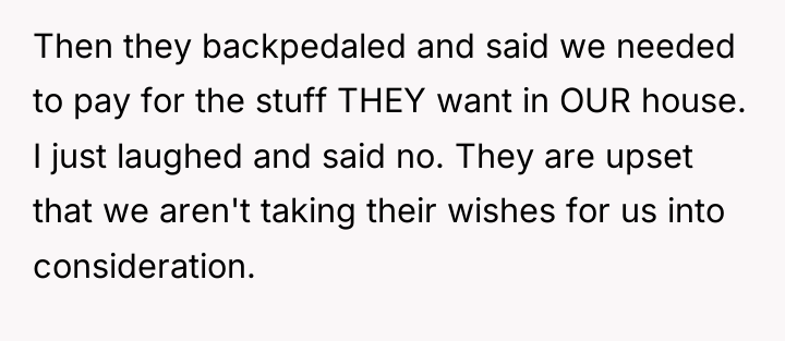 Then they backpedaled and said we needed to pay for...