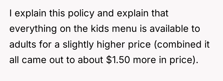 I explain this policy and explain that everything on the...