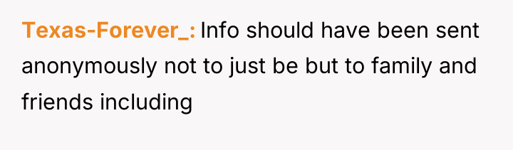 Texas-Forever_ Info should have been sent anonymously not to just...