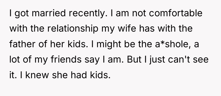 I got married recently. I am not comfortable with the...