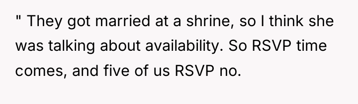" They got married at a shrine, so I think...