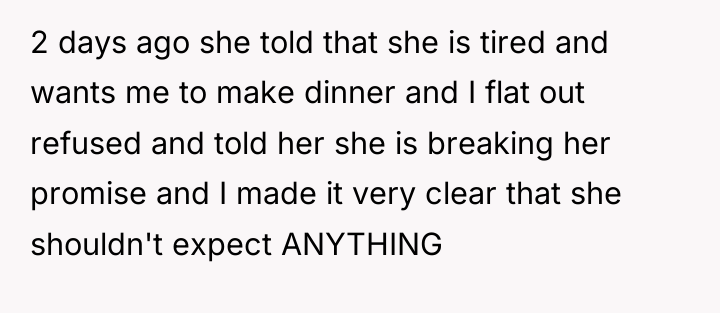 2 days ago she told that she is tired and...