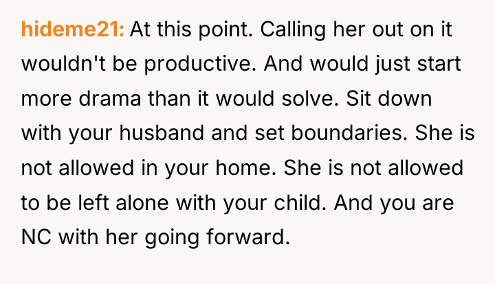 hideme21 At this point. Calling her out on it wouldn't...