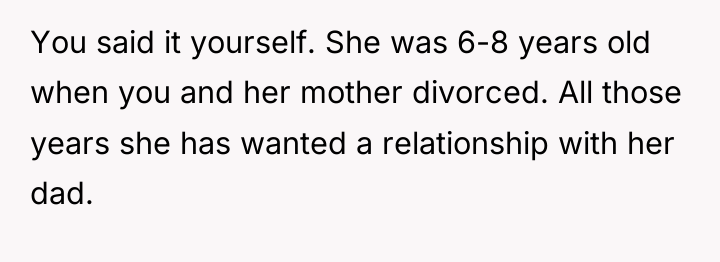 You said it yourself. She was 6-8 years old when...