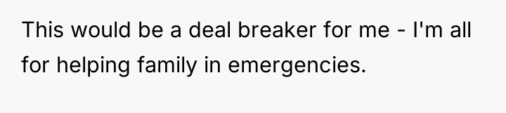 This would be a deal breaker for me - I'm...