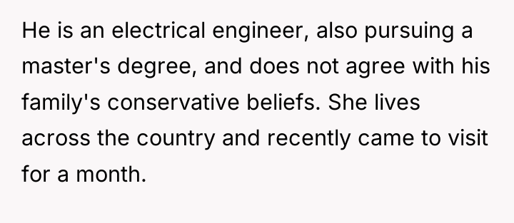 He is an electrical engineer, also pursuing a master's degree,...