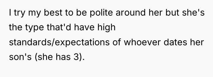 I try my best to be polite around her but...