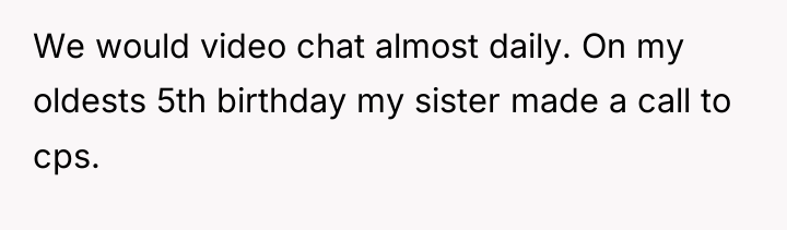 We would video chat almost daily. On my oldests 5th...