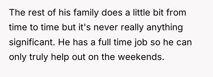 The rest of his family does a little bit from...