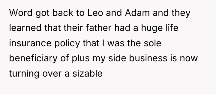 Word got back to Leo and Adam and they learned...