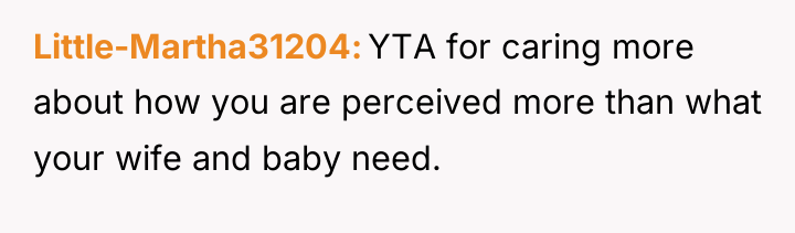 Little-Martha31204 YTA for caring more about how you are perceived...