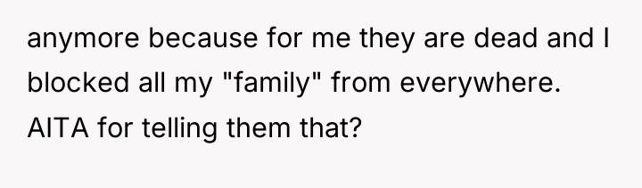 anymore because for me they are dead and I blocked...