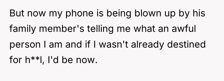 But now my phone is being blown up by his...