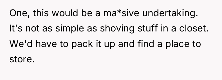 One, this would be a ma*sive undertaking. It's not as...