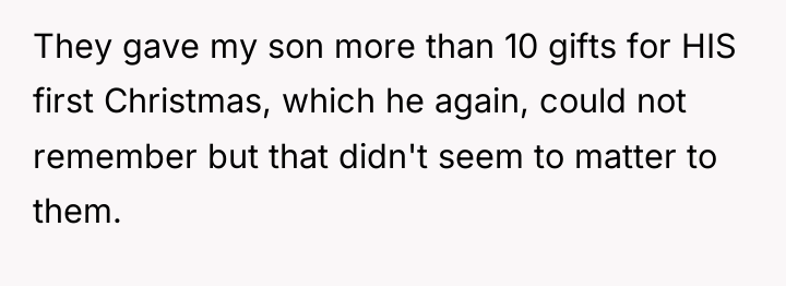They gave my son more than 10 gifts for HIS...