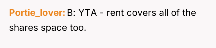Portie_lover B: YTA - rent covers all of the shares...