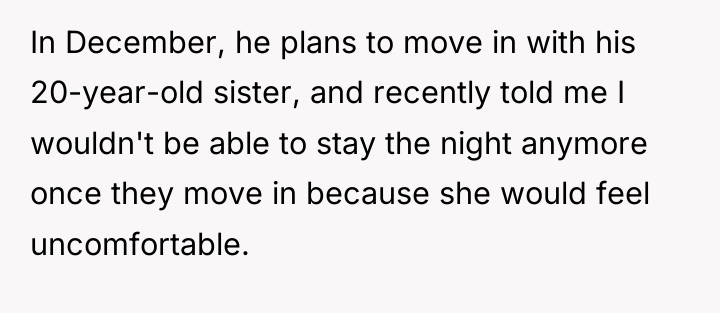 In December, he plans to move in with his 20-year-old...