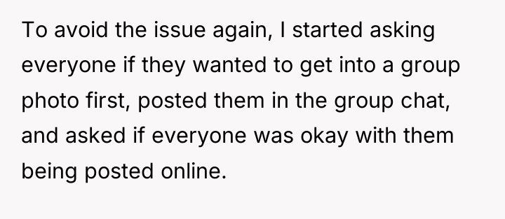 To avoid the issue again, I started asking everyone if...