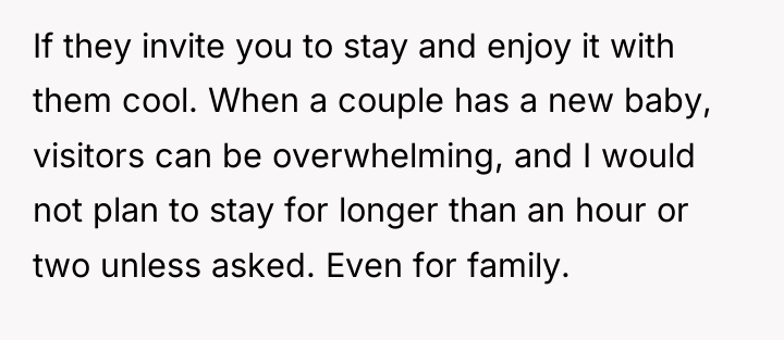 If they invite you to stay and enjoy it with...