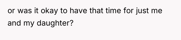 or was it okay to have that time for just...