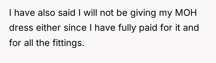 I have also said I will not be giving my...