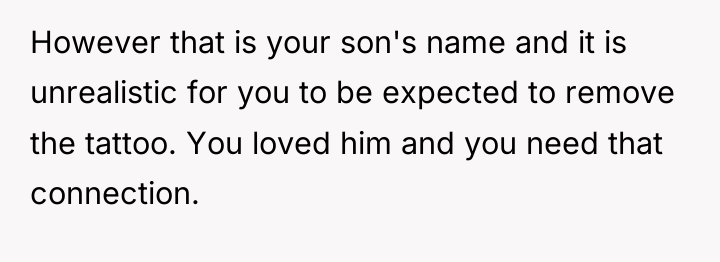 However that is your son's name and it is unrealistic...
