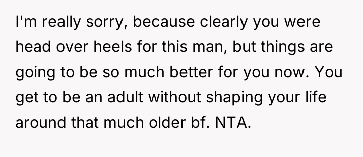 I'm really sorry, because clearly you were head over heels...