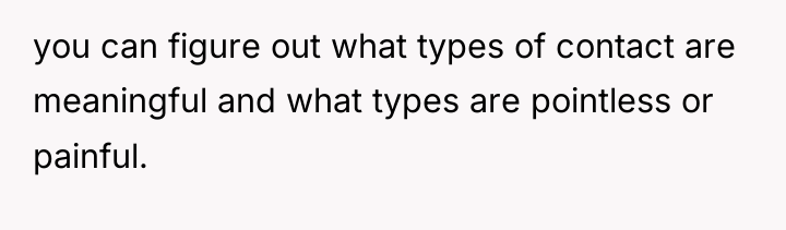 you can figure out what types of contact are meaningful...