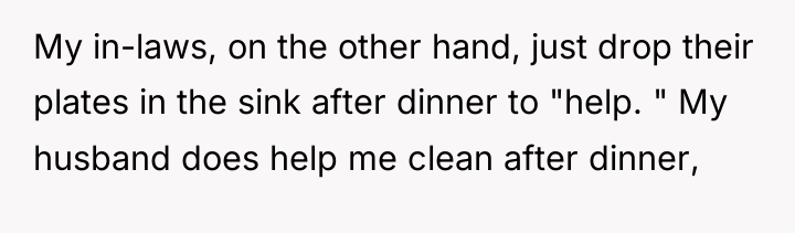 My in-laws, on the other hand, just drop their plates...