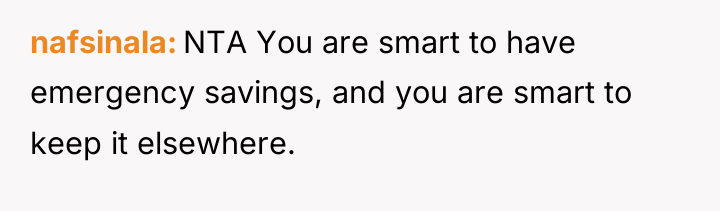 nafsinala NTA You are smart to have emergency savings, and...