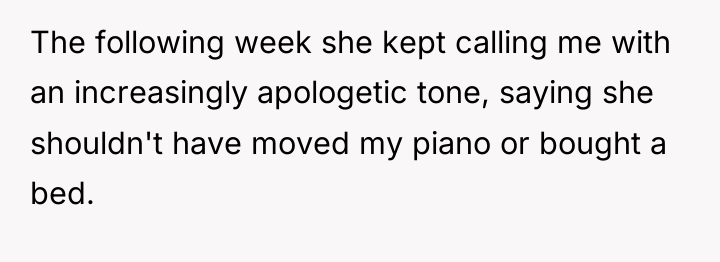 The following week she kept calling me with an increasingly...