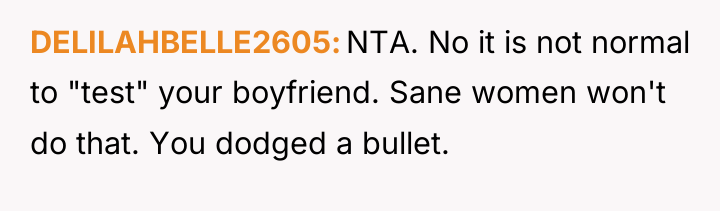 DELILAHBELLE2605 NTA. No it is not normal to "test" your...