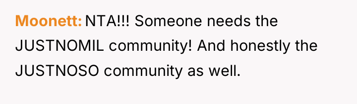 Moonett NTA!!! Someone needs the JUSTNOMIL community! And honestly the...
