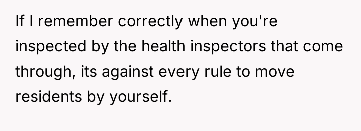 If I remember correctly when you're inspected by the health...