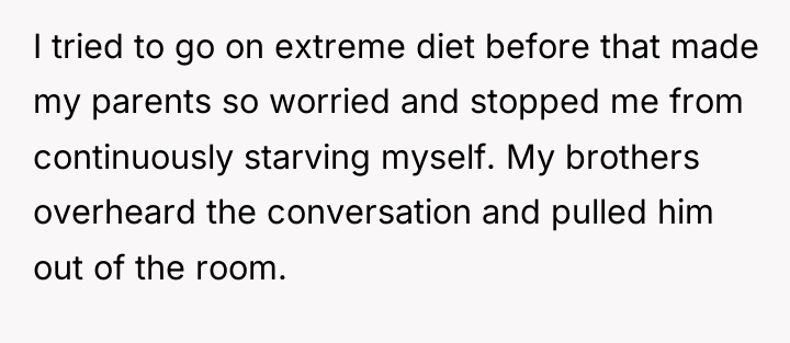 I tried to go on extreme diet before that made...