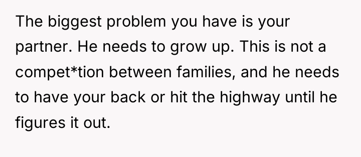 The biggest problem you have is your partner. He needs...