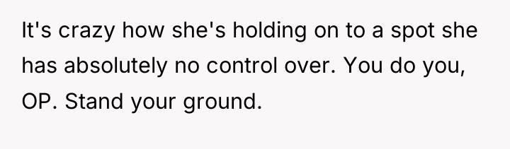 It's crazy how she's holding on to a spot she...