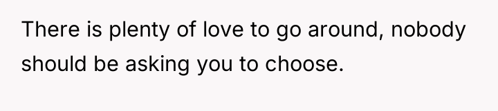 There is plenty of love to go around, nobody should...