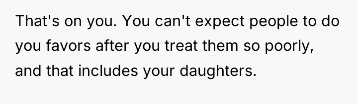 That's on you. You can't expect people to do you...