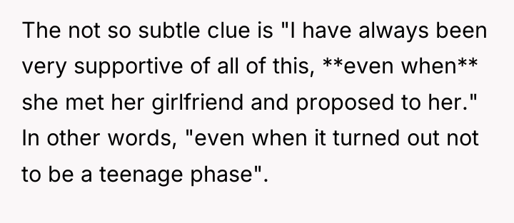 The not so subtle clue is "I have always been...