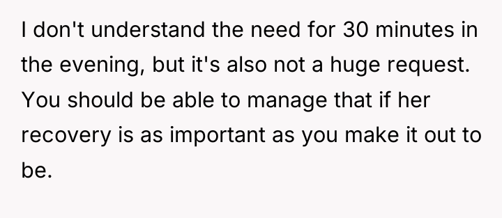 I don't understand the need for 30 minutes in the...