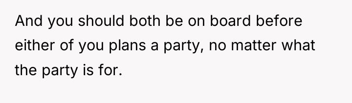 And you should both be on board before either of...